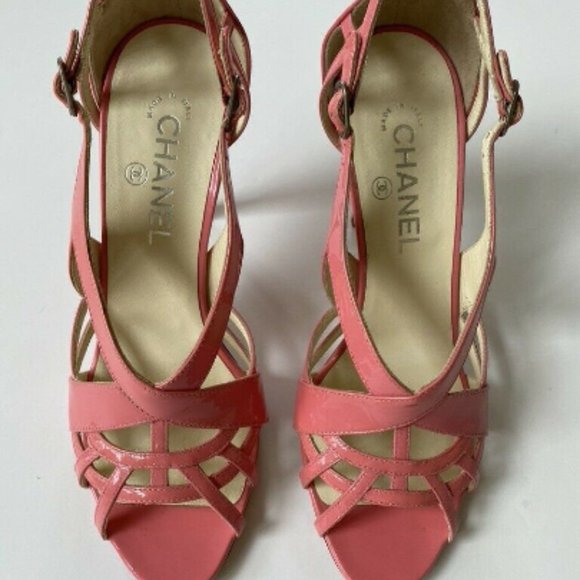 Chanel Sandals Heels Pink  EU40 US9 - Picture 2 of 9